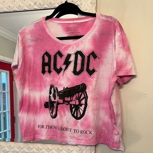 AC/DC Cropped Tee, Size XXL
